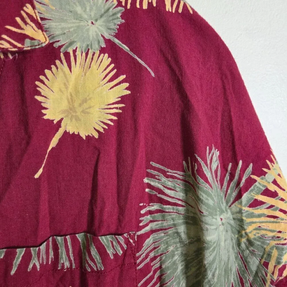 Free People Malibu Romper Red Tropical Print Size M